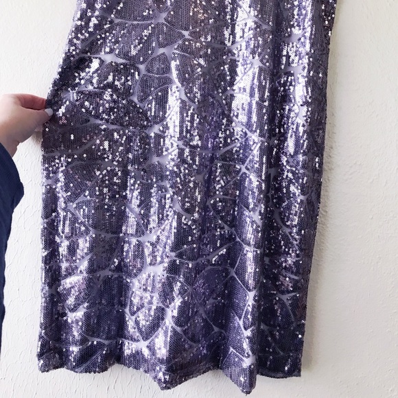 NWT Metallic Lilac Gianni Bini Cocktail Dress - Picture 4 of 8